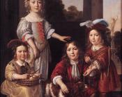 尼古拉斯 玛斯 : Portrait of Four Children